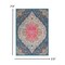 Homeroots 5 x 7 ft. Blue & Pink Medallion Area Rug 385747 - alternate 5